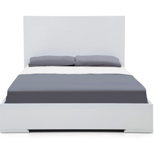 Anna Queen Bed in High Gloss White